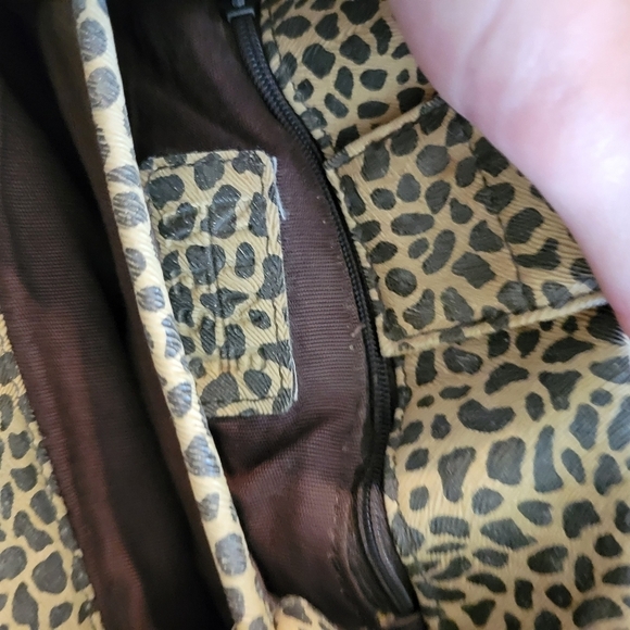 Nine West Cheetah Print Crossbody Bag Purse Brown Beige Leopard Small Mini Y2K - Picture 8 of 8
